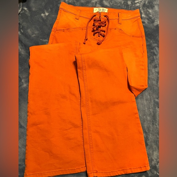 We The Free Denim - We The Free Bright Orange Women's Flare Jeans
